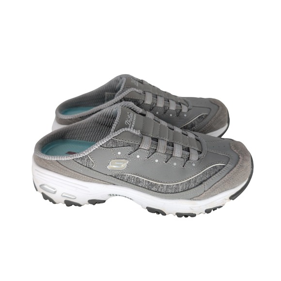 Skechers Shoes - Skechers D'Lites Resilient Mule Sneakers Womens 9 Gray Slip On Retro Y2K Chunky